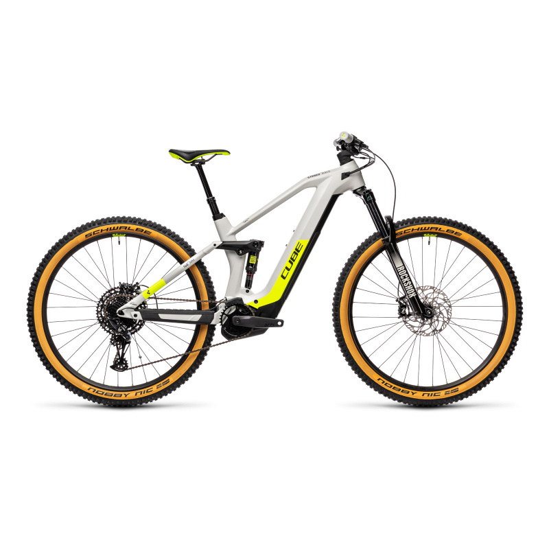 Cube Stereo Hybrid 140 Race 625 Elektrische 29'' MTB Grijs/Geel 2021 - Barracuda - De 